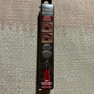 L'Oreal Faux Brow Double Brush Tip Brow Tint 390 Dark Brunette